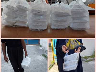 توزیع ۱۰۰ پرس غذای گرم در ایام ولادت مولای متقیان حضرت علی (ع)